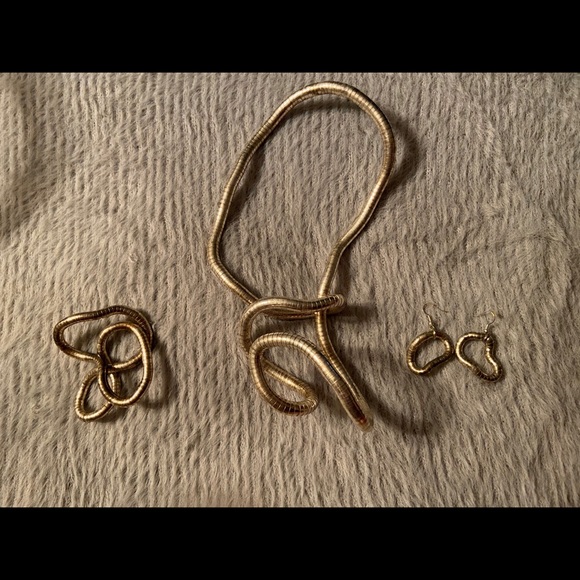 Bendable / Moldable Necklace Earring Bracelet set - Picture 2 of 2
